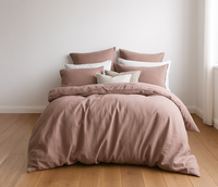 Pink Lazy Linen Duvet Cover