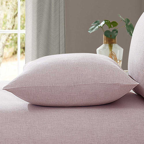 Pink washed linen pillowcases by Lazy Linen