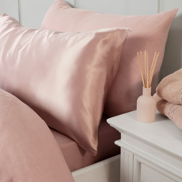Pink Silk Pillowcase