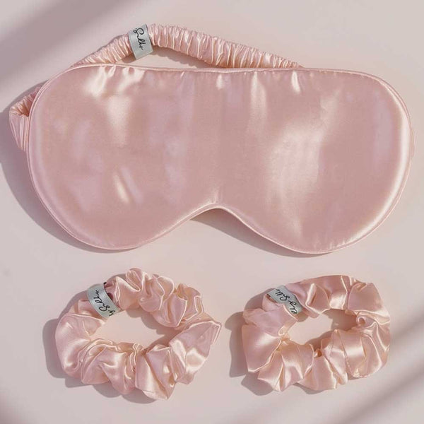 Pink Mulberry Silk Hair Scrunchie (Pack of 2)