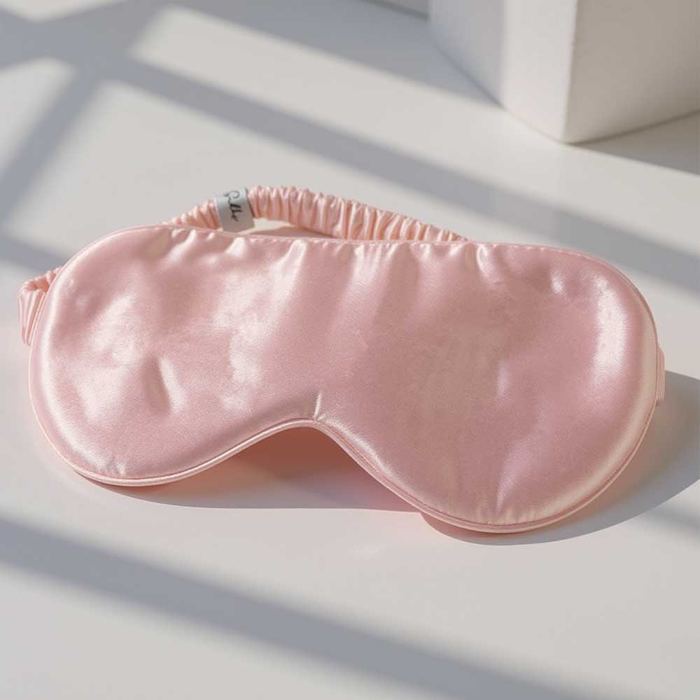 Pink Mulberry Silk Eye Mask