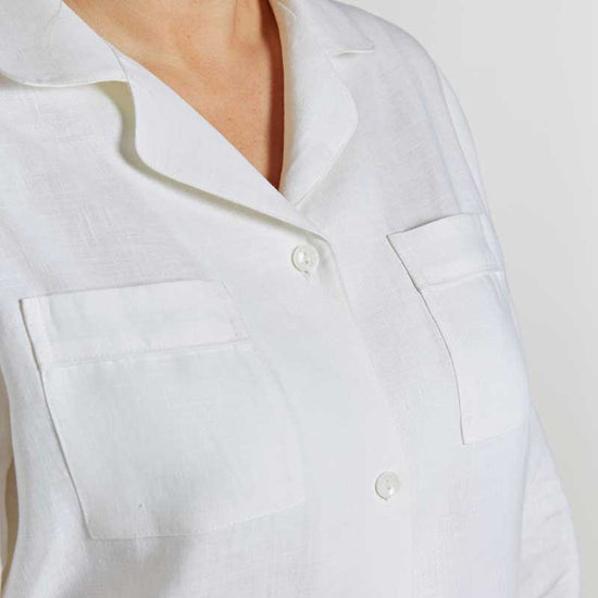 White Linen Pyjama Set - Lazy Linen