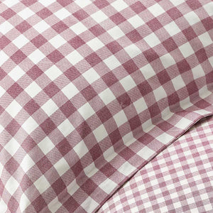 Yard Barton Gingham Check Duvet Cover Set - Berry
