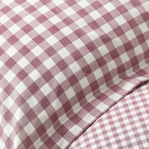 Yard Barton Gingham Check Duvet Cover Set - Berry