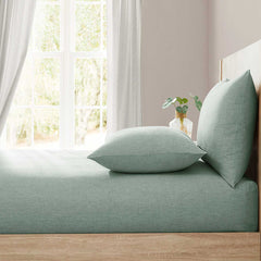 Sage Green Lazy Linen Fitted Sheet
