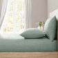 Sage Green Linen Fitted Sheet - Lazy Linen