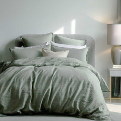 Sage Green Lazy Linen Duvet Cover