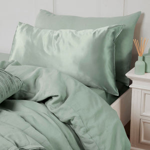 Sage Green Mulberry Silk Pillowcase