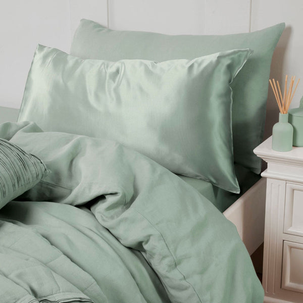 Sage Green Mulberry Silk Pillowcase