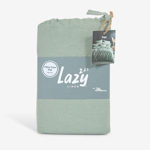 Lazy Linen Pillowcase (Pack of 2) - Sage Green