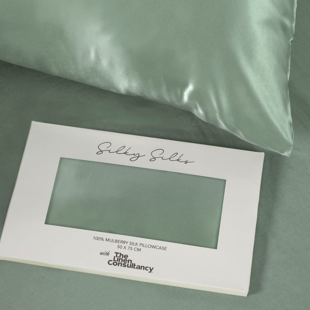 Sage Green Silk Pillowcase