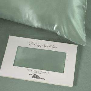Sage Green Silk Pillowcase