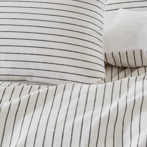 Slouchie Black Stripe Duvet Cover Set