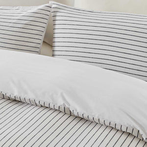 Slouchie Black Stripe Duvet Cover Set