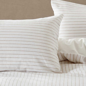 Slouchie Taupe Stripe Duvet Cover Set