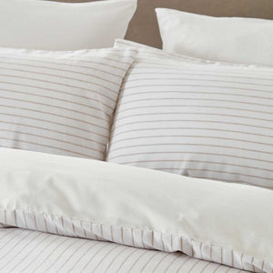 Slouchie Taupe Stripe Duvet Cover Set