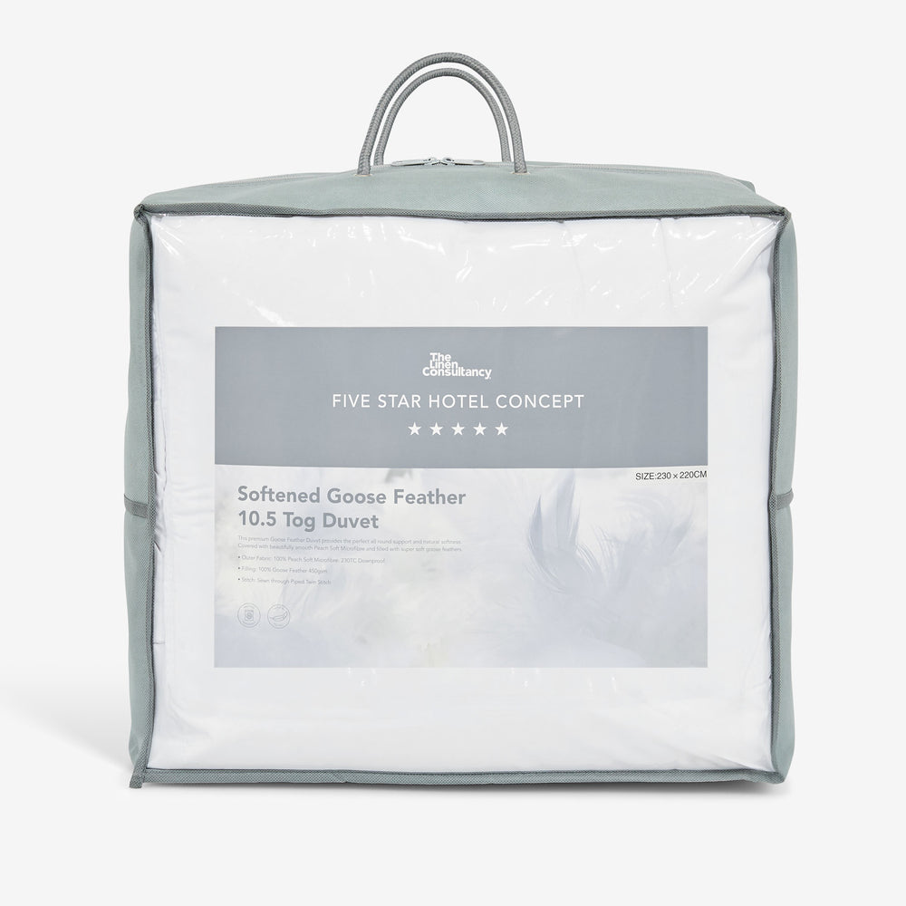 Softened Goose Feather Duvet - 10.5 Tog