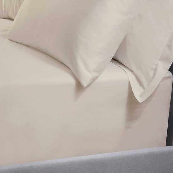 Cream Cotton Fitted Sheet - 250 / 500 Thread Count