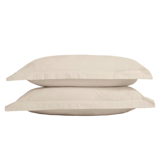 Cream Cotton Oxford Pillowcase (Pair) - 250 / 500 Thread Count