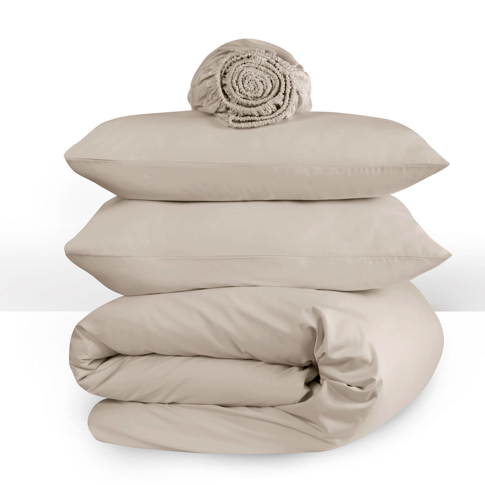 Latte Cotton Flat Sheet - 250 / 500 Thread Count