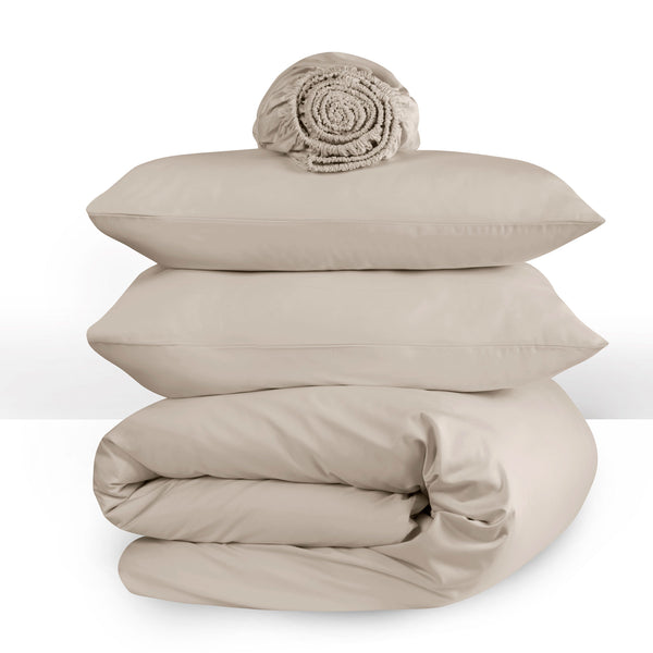 Latte Cotton Flat Sheet - 250 / 500 Thread Count