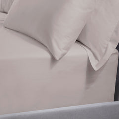 Light Grey Cotton Fitted Sheet - 250 / 500 Thread Count