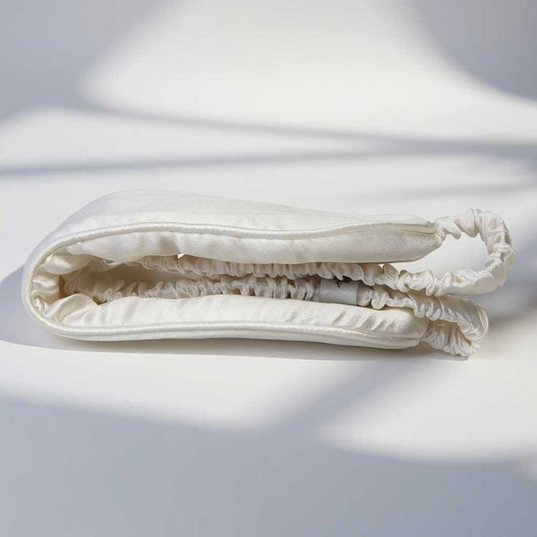White Mulberry Silk Eye Mask
