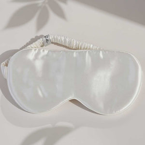 White Mulberry Silk Eye Mask