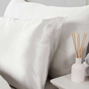 White - 100% Mulberry Silk Pillowcase