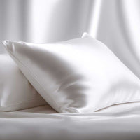 White 100% mulberry silk pillowcase by Silky Silks
